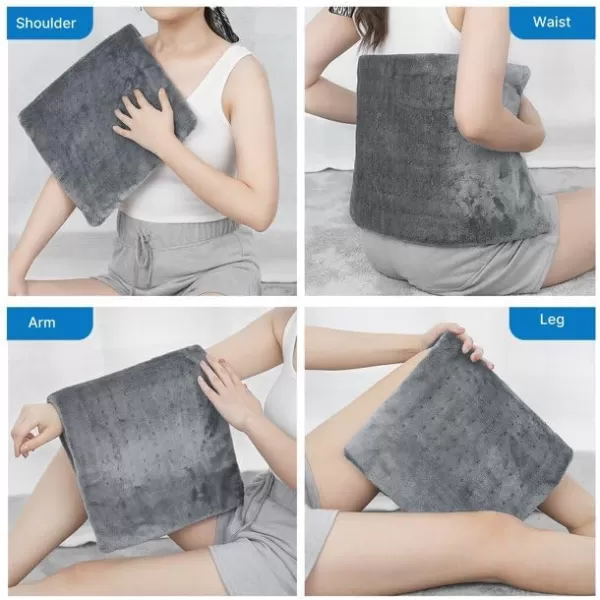 RENPHO King Size Heating Pad for Back Pain ampamp Cramps Relief FSA HSA Eligible Heat Pad for Knee and Leg Christmas Gifts for Women Men Mom Auto Shut Off ETL Certified 12quot x24 Light YellowAgray