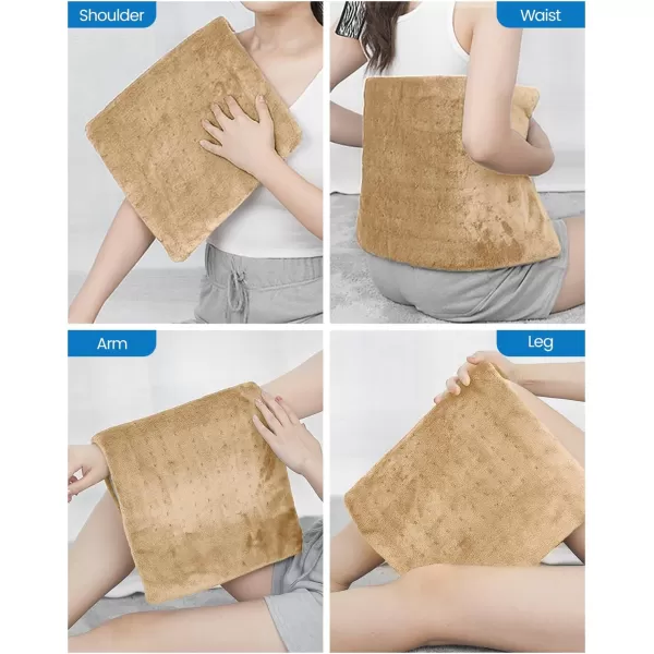 RENPHO King Size Heating Pad for Back Pain ampamp Cramps Relief FSA HSA Eligible Heat Pad for Knee and Leg Christmas Gifts for Women Men Mom Auto Shut Off ETL Certified 12quot x24 Light YellowLight Yellow