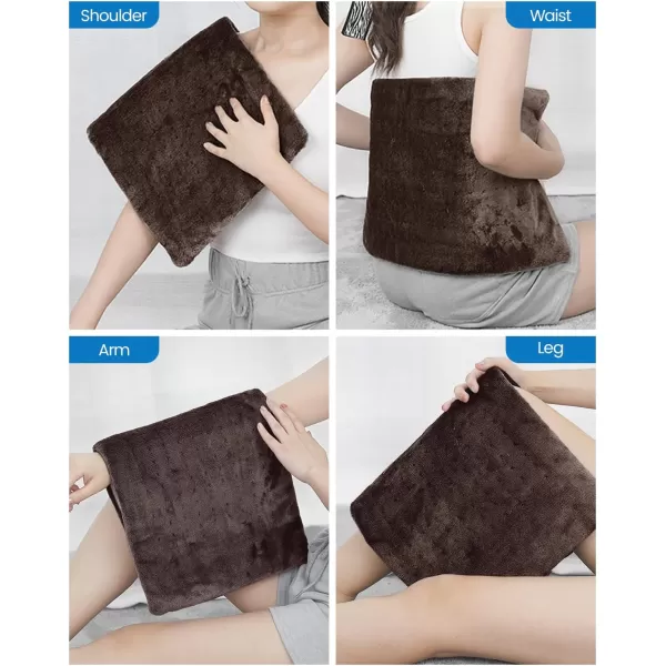 RENPHO King Size Heating Pad for Back Pain ampamp Cramps Relief FSA HSA Eligible Heat Pad for Knee and Leg Christmas Gifts for Women Men Mom Auto Shut Off ETL Certified 12quot x24 Light YellowZbrown