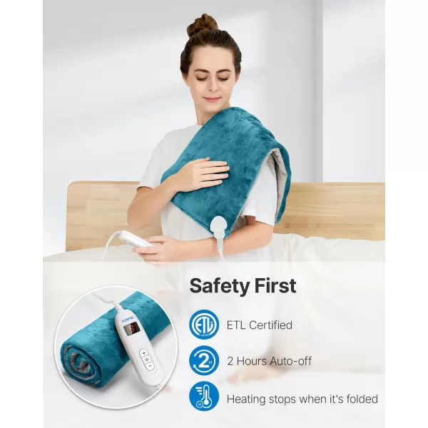 RENPHO King Size Heating Pad for Back Pain ampamp Cramps Relief FSA HSA Eligible Heat Pad for Knee and Leg Christmas Gifts for Women Men Mom Auto Shut Off ETL Certified 12quot x24 Light YellowBlue