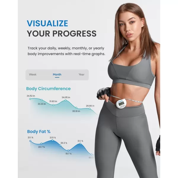 RENPHO Portable Scale Smart Tape Measure Travel Scale for Body Weight with Body Tape Measure 13 Body Composition Analyzer ampamp Retractable Measuring Tape Sync with App 400 lbs Inches ampamp cmscale  body tape