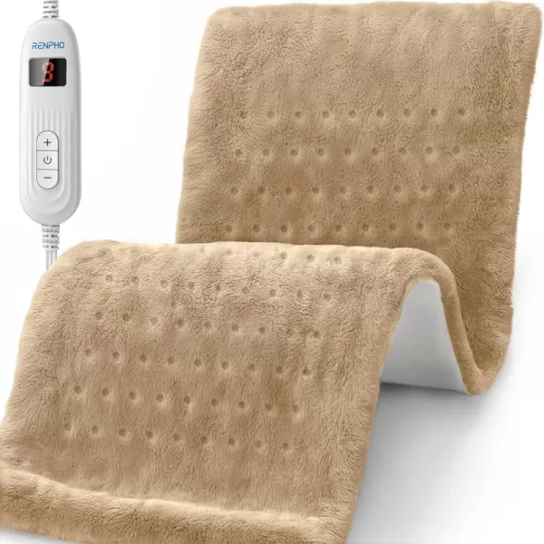 RENPHO King Size Heating Pad for Back Pain ampamp Cramps Relief FSA HSA Eligible Heat Pad for Knee and Leg Christmas Gifts for Women Men Mom Auto Shut Off ETL Certified 12quot x24 Light YellowLight Yellow