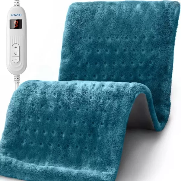 RENPHO King Size Heating Pad for Back Pain ampamp Cramps Relief FSA HSA Eligible Heat Pad for Knee and Leg Christmas Gifts for Women Men Mom Auto Shut Off ETL Certified 12quot x24 Light YellowBlue