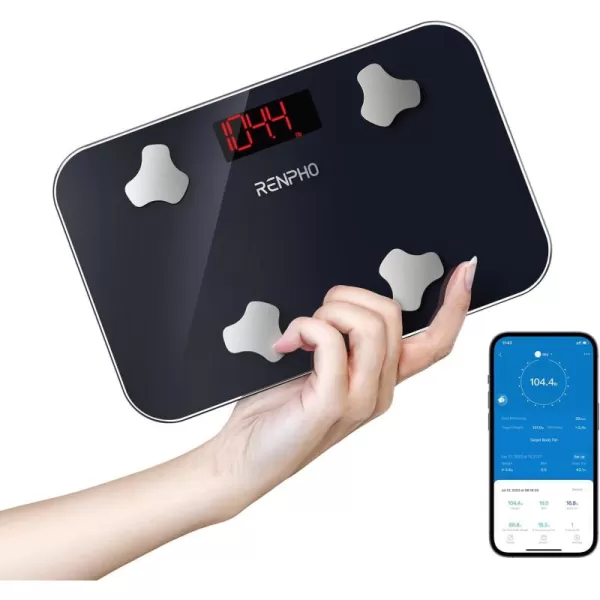 RENPHO Portable Scale Smart Tape Measure Travel Scale for Body Weight with Body Tape Measure 13 Body Composition Analyzer ampamp Retractable Measuring Tape Sync with App 400 lbs Inches ampamp cmwithout case
