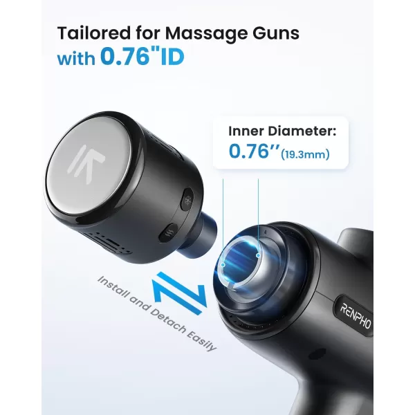 RENPHO Massage Gun Head with Heat and Cool Mini Massage Gun with Extension Handle Portable Handheld Deep Tissue Muscle Massager