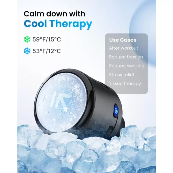 RENPHO Massage Gun Head with Heat and Cool Mini Massage Gun with Extension Handle Portable Handheld Deep Tissue Muscle Massager