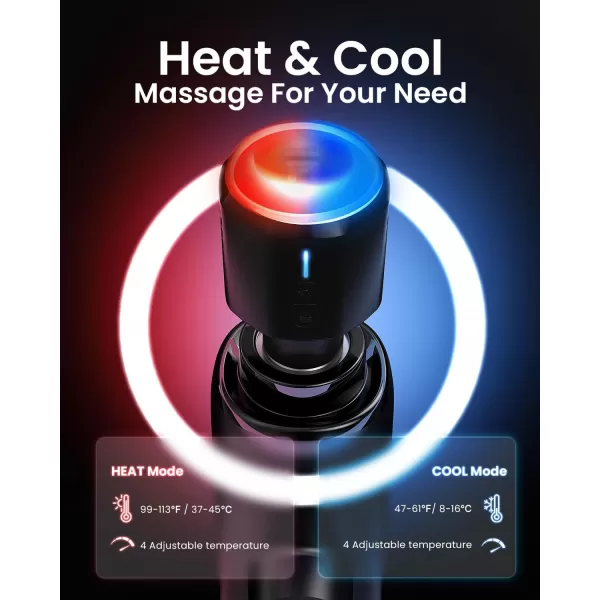 RENPHO Reach Massage Gun ampamp Thermacool Massage Gun Deep Tissue with Heat and Cold Head