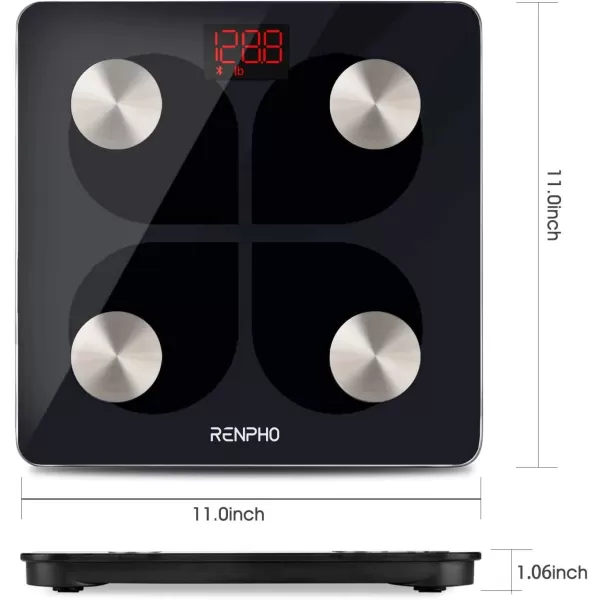 RENPHO Rechargeable Smart Scale Digital Weight Scale for Body Weight Bathroom Scale with BMI and Body Fat FSA HSA Eligible Body Composition Monitor with Smartphone App 396 lbs Elis 1