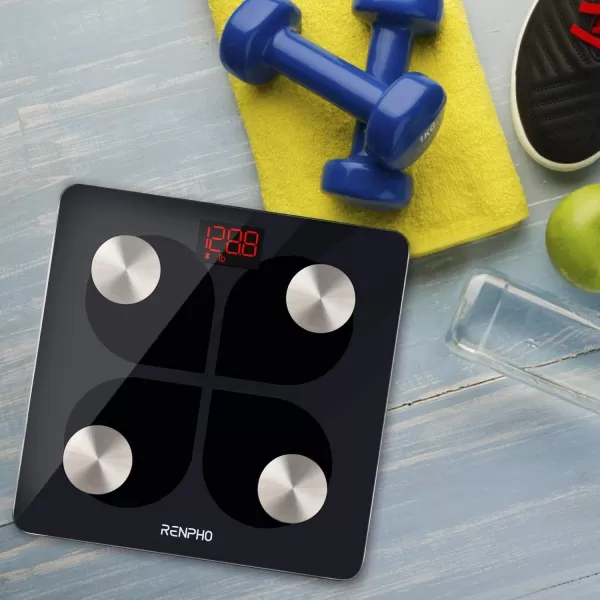 RENPHO Rechargeable Smart Scale Digital Weight Scale for Body Weight Bathroom Scale with BMI and Body Fat FSA HSA Eligible Body Composition Monitor with Smartphone App 396 lbs Elis 1