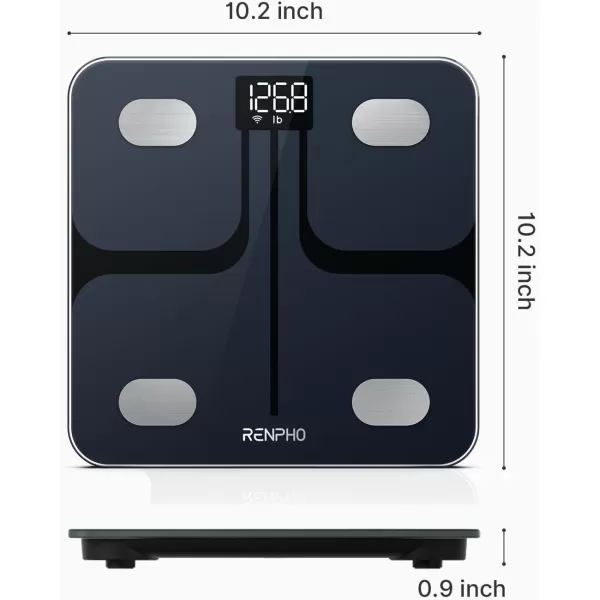 RENPHO WiFi Bluetooth Scale Smart Digital Bathroom Weight BMI Body Fat Scale Tracks 13 Metrics Wireless Body Composition Analysis ampamp Health Monitor with Lighted LED Display  Elis Aspire