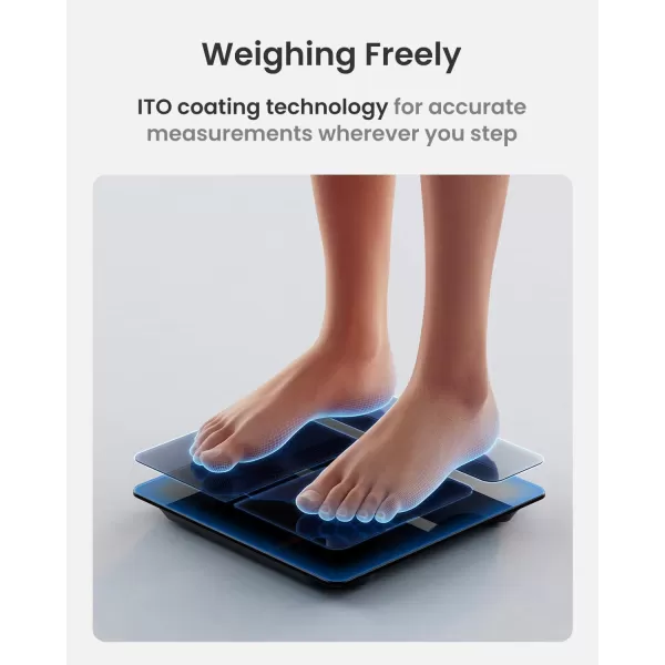 RENPHO WiFi Scale for Body Weight Bluetooth Body Fat Scale Smart Bathroom Scale Health Monitor 13 Body Composition Analyzer with Smart App White Elis AspireDark Blue with WiFi