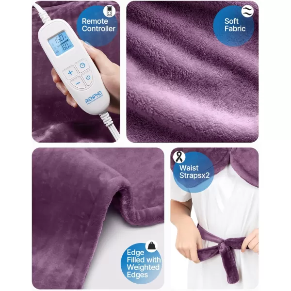 Heating Pad for Back Pain Relief RENPHO Electric Heat Pad for Neck and Shoulders FSA HSA Eligible Christmas Gifts for Women Men Birthday Gifts for Mom Dad Large 24quotx33quot ETL Certified Purple