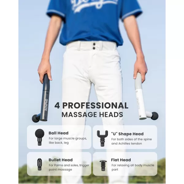 RENPHO Extend Massage Gun FSA HSA Eligible Electric Handheld Massage Gun Deep Tissue Portable Mini Massage Guns TypeC Charging Percussion Massager for Neck and Back