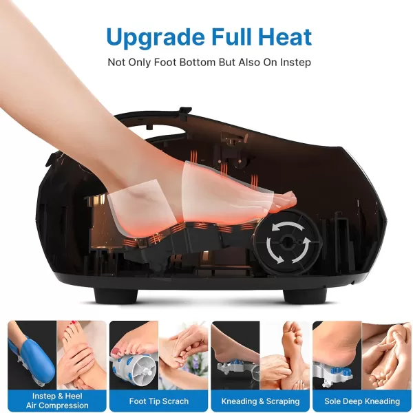 RENPHO Foot Massager with Remote and Upgraded Heat Electric Foot Massager with Handle Design shiatsu feet Massager for Foot Care Great Gifts for Men and Women Fits feet up to Size 12