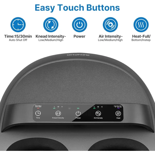 RENPHO Foot Massager with Remote and Upgraded Heat Electric Foot Massager with Handle Design shiatsu feet Massager for Foot Care Great Gifts for Men and Women Fits feet up to Size 12
