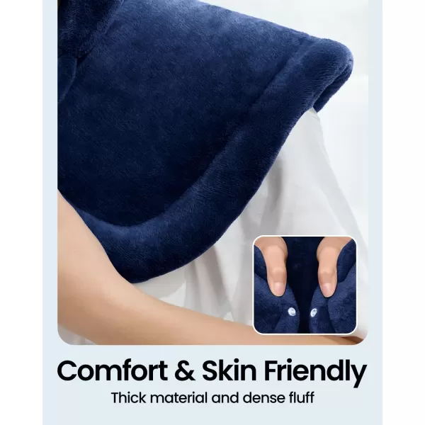 RENPHO Heating Pad for Neck and Shoulders and Back FSA HSA Eligible Relaxing Gifts for Women Men Mom Dad Electric Weighted Heat Pad for Pain Relief with Auto Shut Off ETL Certified GrayBlue