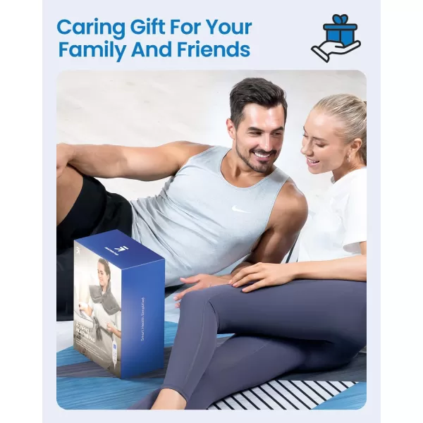 RENPHO King Size Heating Pad for Back Pain Relief Birthday Christmas Gifts for Men Dad Him FSA HSA Eligible 24quotx37quot XXL Large Weighted Electric Heat Pad for Neck and Shoulders ETL Certified BlueXlh Blue
