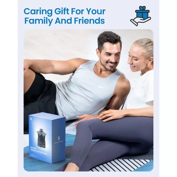 RENPHO King Size Heating Pad for Back Pain Relief Birthday Christmas Gifts for Men Dad Him FSA HSA Eligible 24quotx37quot XXL Large Weighted Electric Heat Pad for Neck and Shoulders ETL Certified BlueXlgray