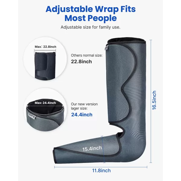 RENPHO Leg Compression Massager with Heat Help for Mother Father Massage Foot and Calf 2 Heating 3 Modes 3 Intensities Reduce Swelling and Muscle Fatigue
