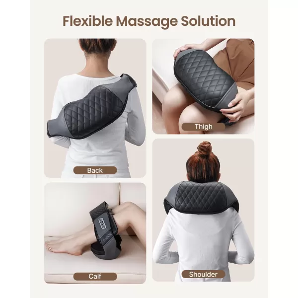 RENPHO Neck Massager with Heat and Adjustable Arm Strap Shiatsu Massager with 3D Deep Tissue Massage Relaxation in The Neck Back Shoulder Hip and LegsFlagship Edition