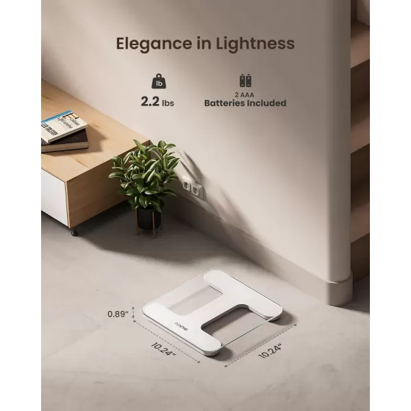 RENPHO Scale for Body Weight Bathroom Scales for Weight Weighing Machine with LED Display Highly Accurate to 01lb Upgraded Batteries Included 400 lbs180kg Capacity White Core TSWhite
