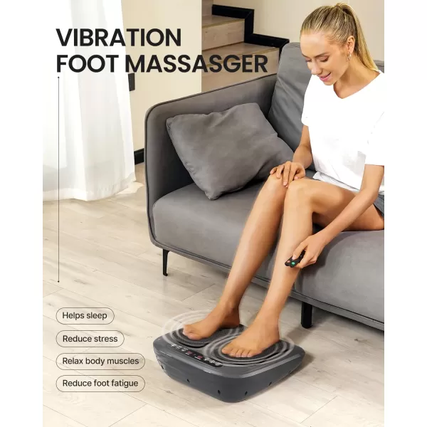 RENPHO Vibrating Foot Massager for Pain and Circulation Electric Shiatsu Foot Massager with Remote 2 Programs 3 Auto Modes Relax Foot Calf Leg for Home Office