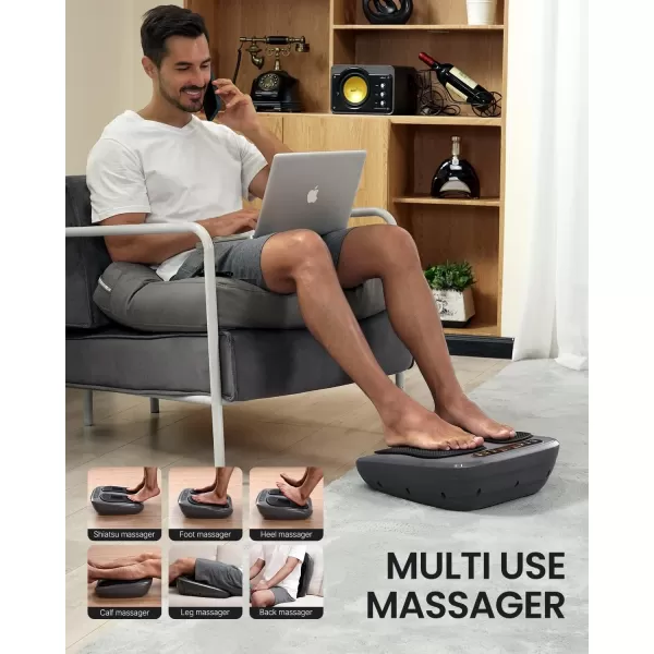 RENPHO Vibrating Foot Massager for Pain and Circulation Electric Shiatsu Foot Massager with Remote 2 Programs 3 Auto Modes Relax Foot Calf Leg for Home Office