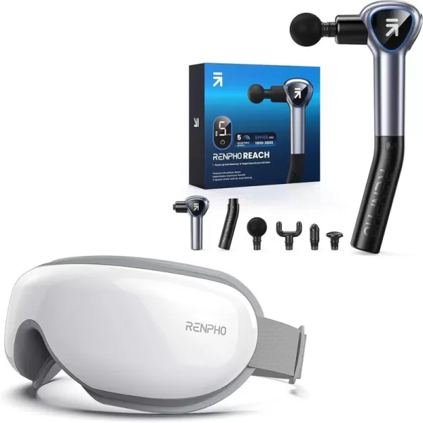 RENPHO Massage Gun with Extension Handle Percussion Portable Mini Handheld Deep Tissue Muscle Massager Eye Massager Eyeris 1