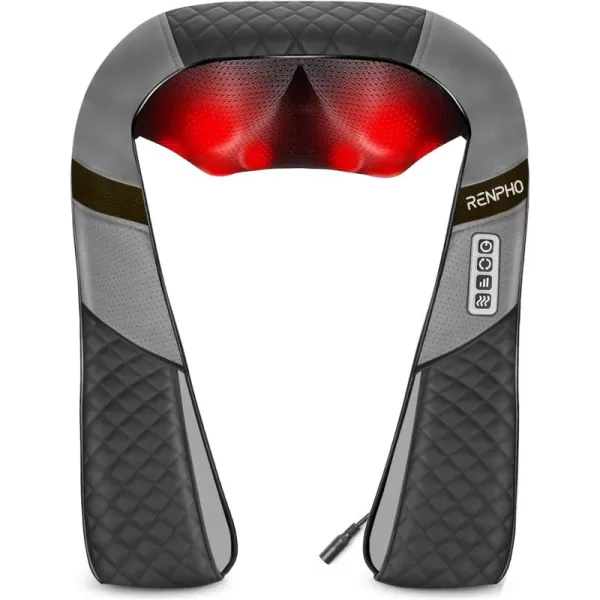 RENPHO Neck Massager with Heat and Adjustable Arm Strap Shiatsu Massager with 3D Deep Tissue Massage Relaxation in The Neck Back Shoulder Hip and LegsFlagship Edition