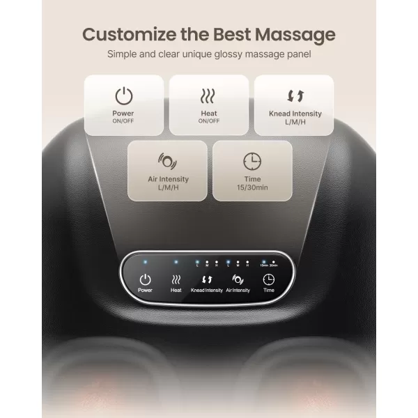 imageRENPHO Foot Massager with Heat Shiatsu Foot Massager Machine with Remote Christmas Gifts for Women Men Foot Massager for Women Fits Men Size Up to 11