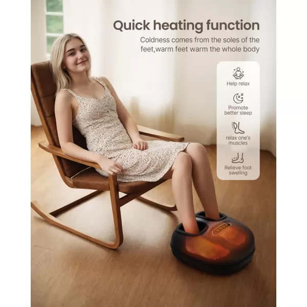 imageRENPHO Foot Massager with Heat Shiatsu Foot Massager Machine with Remote Christmas Gifts for Women Men Foot Massager for Women Fits Men Size Up to 11