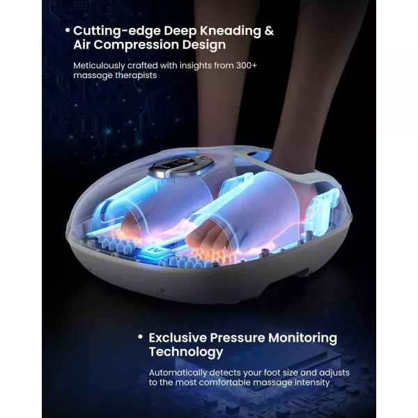imageRENPHO Foot Massager with Voice Control Worlds First  2025 Upgraded Shiatsu Foot Massager Machine with 3 Heating Levels Electric Foot Massage Christmas Gifts for Women Men Fits Up to Size 12Pioneering Voice Control Technology  Beige