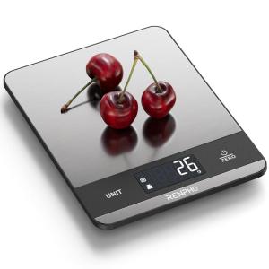imageFood Scale RENPHO Kitchen Scale 11lb Baking Scale with 7 Units Kitchen Scales Digital Weight Grams and Ounces Cooking Scale for Weight Loss Stainless Steel Calibra 2