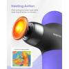 imageRENPHO Mini Thermal Massage Gun with Heat FSA HSA Eligible Percussion Massager Gun Portable Color Silicone Sleeves Travel Size with Carry Case Valentines Day Gifts for Women Men Noen GreenPurple