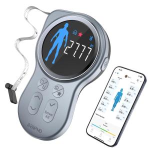 imageRENPHO Smart Tape Measure with Large Display Bluetooth Body Measuring Tape with App for Weight Loss Fitness Shape Measure Circumference Length