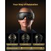 imageRENPHO Eye Massager with Heat and Cooling Mothers DayBirthday Gifts for WomenMen Eyeris Kintsugi FSAHSA Eligible Voice Control Eye Mask Massager for Migraines Eye Care Device for RelaxationABlackGold