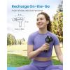 imageRENPHO Massage Gun Deep Tissue FSA HSA Eligible Portable Percussion Muscle Massager with Bluetooth Handheld Device for Back and Neck Carry Case Gifts for Men and WomenA Active Black