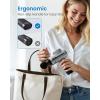 imageRENPHO Massage Gun Deep Tissue FSA HSA Eligible Portable Percussion Muscle Massager with Bluetooth Handheld Device for Back and Neck Carry Case Gifts for Men and WomenActive Silver