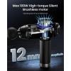 imageRENPHO Massage Gun Deep Tissue with 812mm Adjustable Amplitude HeavyDuty FSA HSA Eligible Percussion Professional Muscle Massager Gun with Portable Case for Athtetes ampamp Home Use Active EVOPower Thermacool Grey