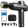 imageRENPHO Massage Gun Deep Tissue with 812mm Adjustable Amplitude HeavyDuty FSA HSA Eligible Percussion Professional Muscle Massager Gun with Portable Case for Athtetes ampamp Home Use Active EVOPower Thermacool Grey