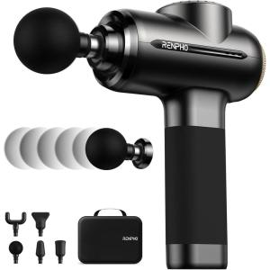 imageRENPHO Massage Gun Deep Tissue with 812mm Adjustable Amplitude HeavyDuty FSA HSA Eligible Percussion Professional Muscle Massager Gun with Portable Case for Athtetes ampamp Home Use Active EVOActive EVO
