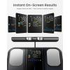 imageRENPHO Scale for Body Weight and Fat Percentage Smart Scale with 8 Electrodes Larger Platform Body Analyzer for BMI Body Fat Muscle Mass High Precision 400lbs