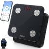 imageRENPHO Smart Scale for Body Weight Digital Bathroom Scale with Bluetooth BMI Sync Apps Electronic Body Composition Monitor with Bone Mass Body Fat 400lbs  Elis