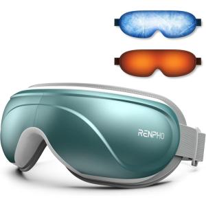 imageRENPHO Eye Massager with Heat and Cooling Birthday Gifts for Mom Dad Women Men FSA HSA Eligible Eyeris 2 Heated Eye Mask for Migraines Relief Reduce Strain Improve SleepBlue