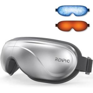 imageRENPHO Eye Massager with Heat and Cooling Birthday Gifts for Mom Dad Women Men FSA HSA Eligible Eyeris 2 Heated Eye Mask for Migraines Relief Reduce Strain Improve SleepAsliver