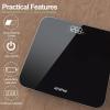 imageRENPHO Weight Scale with 7Day Weight Trend Digital Bathroom Scale for Body Weight with Large LED Display HighAccurate Weighing Scale with Sturdy and Durable Base 1102quot 400lbs Core 1XBlack