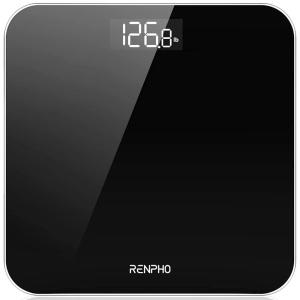 imageRENPHO Weight Scale with 7Day Weight Trend Digital Bathroom Scale for Body Weight with Large LED Display HighAccurate Weighing Scale with Sturdy and Durable Base 1102quot 400lbs Core 1XBlack