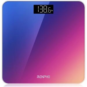 imageRENPHO Weight Scale with 7Day Weight Trend Digital Bathroom Scale for Body Weight with Large LED Display HighAccurate Weighing Scale with Sturdy and Durable Base 1102quot 400lbs Core 1XRed
