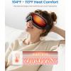 imageRENPHO Eye Massager with Heat Compression Customized Eye Care Machine Heated Sleep Mask for Eye Strain Relief Migraine Relief Improve Sleep Birthday Gifts for Women MenBblack