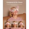 imageRENPHO Eye Massager with Heat Compression Customized Eye Care Machine Heated Sleep Mask for Eye Strain Relief Migraine Relief Improve Sleep Birthday Gifts for Women MenOrange